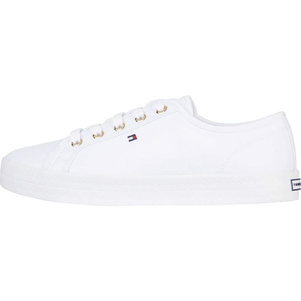 Tommy Hilfiger Donna Sneakers Vulcanizzate Essential Nautical Scarpe, Bianco (White), 36