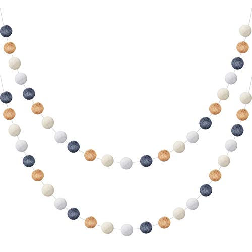 Boao 2 Pcs Wool Felt Ball Garland 6.5 ft 24 Balls...