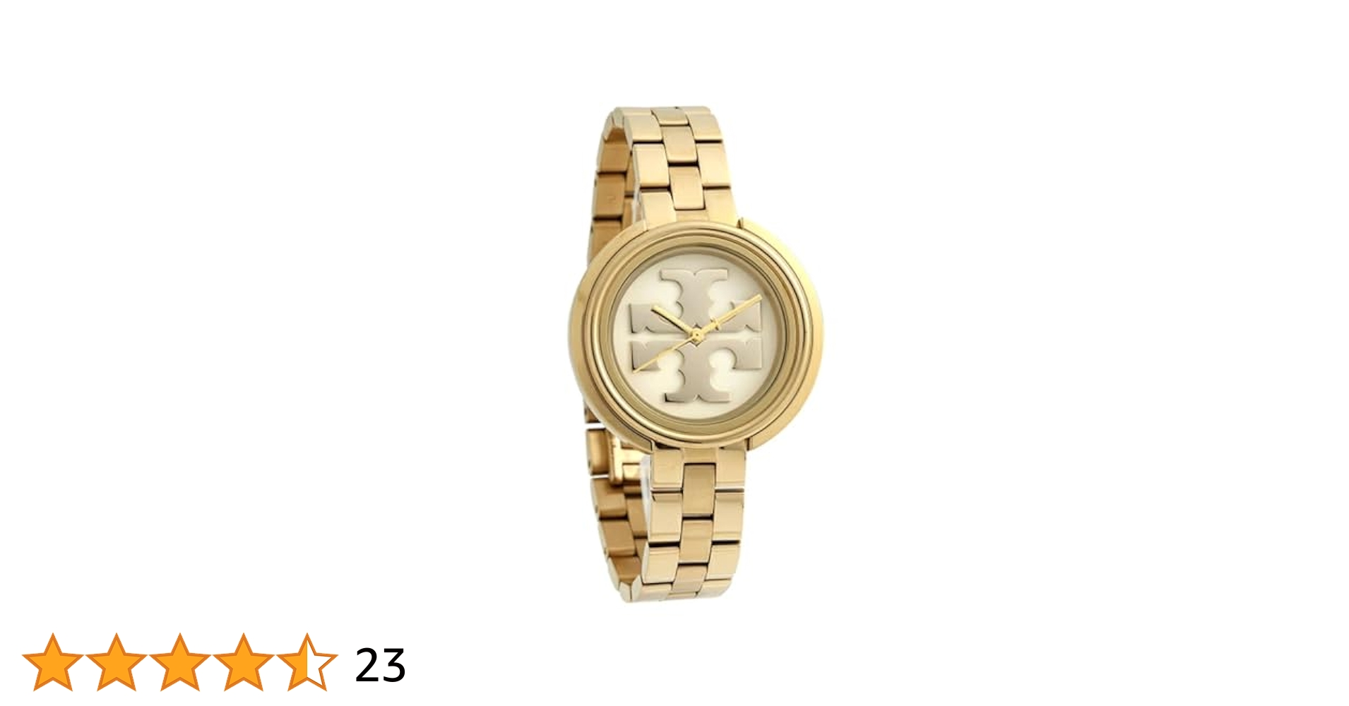 TORY BURCH レディース時計 ゴールド/ホワイト Tory Burch Miller Womens Gold Dress Watch, White Logo Dial