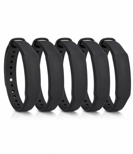 NFC Wristband Blank 13.56MHz NFC Tags Adhesive NFC with 1K Memory Programmable Silicone Rubber Band IC NFC Chip Tags Compatible with Android and NFC Enabled Mobile Phones Devices 5pcs