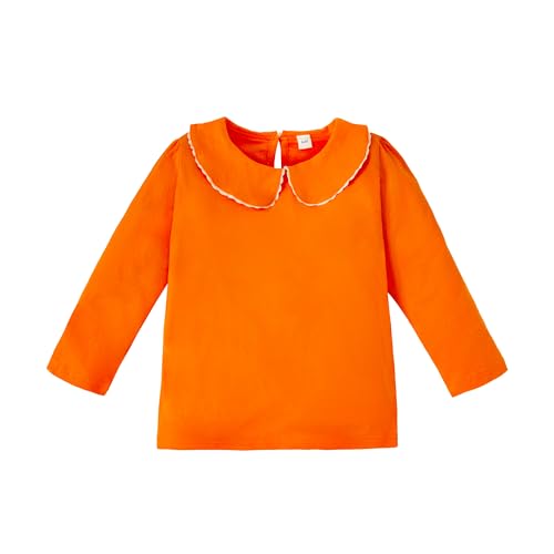 Image of LYSMuch Toddler Girl Long Sleeve Peter Pan Collar Top