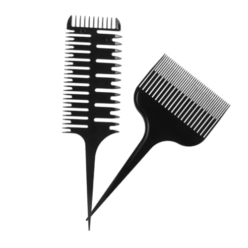 OUNONA Set De 2 Peines Multifuncionales Para Teñir y Separar El Cabello, Profesionales, Resistentes y Precisos, Para Barberos y Estilistas, Uso Salón y Doméstico