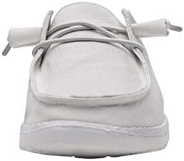 Hey Dude Women's Wendy Chambray White Size 9 | Women’s Shoes | Women’s Lace Up Loafers | Comfortable & Light-Weight | Image 3