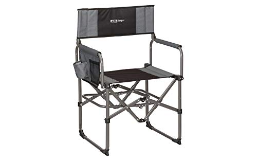 BERGER Minimize Regiestuhl | Campingstuhl faltbar mit Seitentasche & Getränkehalter | Faltstuhl Angelstuhl mit Stahlrahmen & gepolstertem Bezug | Camping Stuhl klappbar, leicht, stabil & kompakt