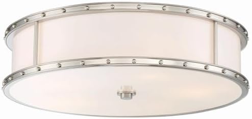 Minka Flush Mount 20 1/4" W Brushed Nickel Drum LED Ceiling Light