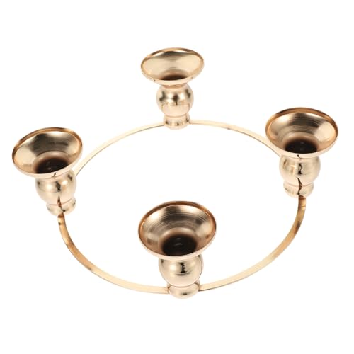 HOODANCOS Taper Candle Holder for Christmas Wreath Decoration Advent Candle Centerpiece Elegant Metal Table Accessory Design for Festive Home Decor