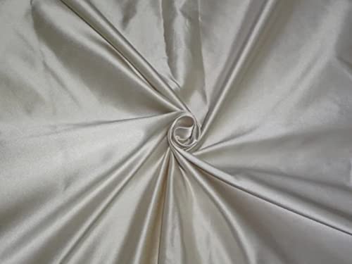 Tissu satiné couleur crème drapé doux pour ameublement rideau
