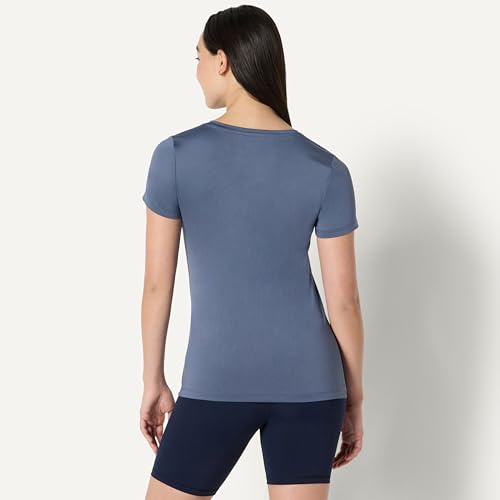 Image of Amazon Essentials Women's Active Quick Dry Tech Stretch Short-Sleeve V-Neck T-Shirt (Available in Plus Size), Pack of 2