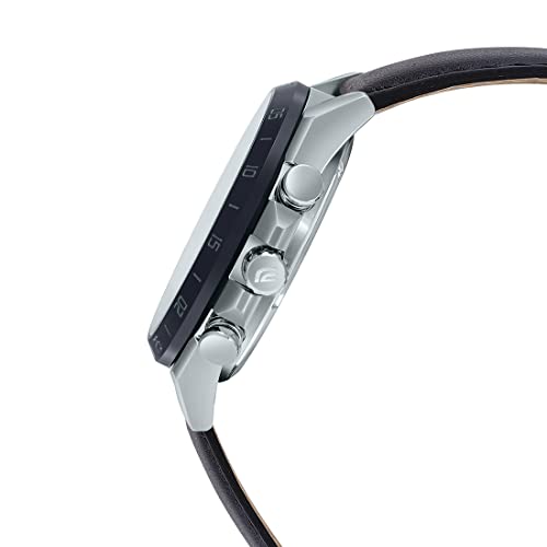 Casio Edifice EQS-940BL-1AVUDF Black Analog Dial Black Leather Band Men's Watch Solar Powered Chronograph ED549 - Image 2