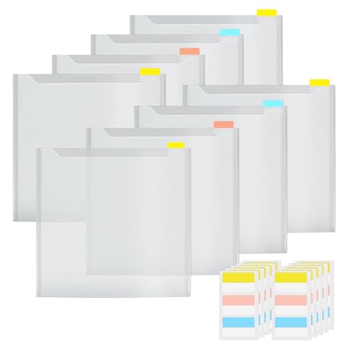 Organizador de papel para scrapbooking - Organizador para papel transparente 12 x 12 con pestañas adhesivas | Organizadores de almacenamiento para manualidades y manualidades, organizar