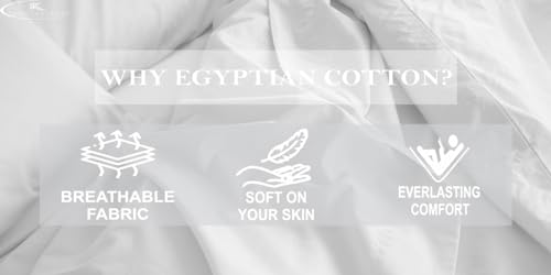 Image of King Size Fitted Sheet- Egyptian Cotton 500 Thread Count Hotel Luxury 1 Piece King Fitted Bedsheet- Fit Mattress Up to 12 inch- Extra Soft, Wrinkle Free, Breathable Sheet- White Solid