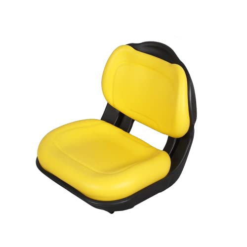 KLARA SEATS KS 4300 Siège pliable en PVC pour tondeuse autoportée, tracteur-tondeuse à gazon imperméable Jaune