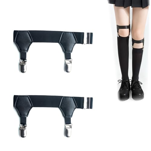 AONAYO 1 Paar Sockenhalter,Strumpfhalter Herren,Sockenhalter Herren,Socken Strumpfbänder Herren,Socken Hosenträger Mit Nicht Rutschfest Verriegelung Klammern,Garter Verstellbare Für Business,Hochzeit