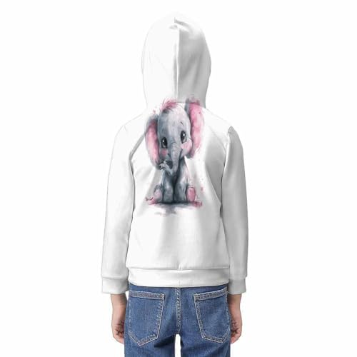 Animal Capuche Pull Idée Cadeau Ado Sweat Éléphant Mignon 3D - 6