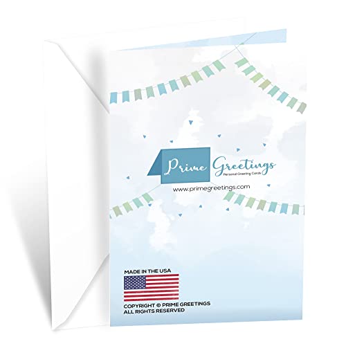 Prime Greetings Great Grandson Birthday Card, Made In America, Eco-Friendly, Thick Card Stock With Premium Envelope 5In X 7.75In, Packaged In Protective Mailer #TOP3