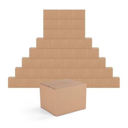 EdenseeLake 40 Pack 7x6x5 inches Shipping Boxes Small Cardboard Boxes for Packing, Moving, Mailing, Brown