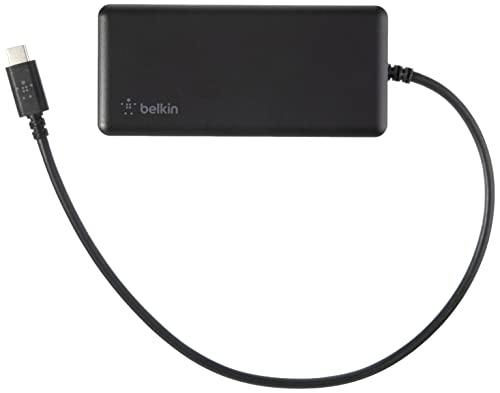 Belkin 5-In-1 Powered Usb-C & Usb Hub, Usb-C Docking Station W/ 2 Usb-A Ports, 1 Usb-C Port, Ethernet, & 4K Hdmi Port, Compatible With Macbook, Chromebook & Other Usb-C Devices #TOP1