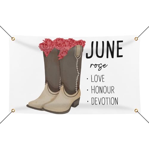 June Rose Love Honour Devotion Banners For Living Room