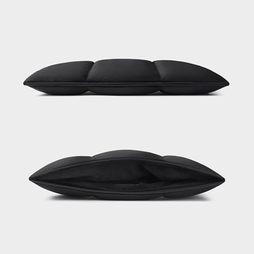 Image of Comfyable Puffy Laptop Sleeve 15 Inch 16 Inch, Quilted Puffer Laptop Carrying Case, Pillow Case Compatible for MacBook Air 15 in M3 2024 & MacBook Pro 16 in M4 2024 M3 M2 M1, 16 in Puff Cover, Black