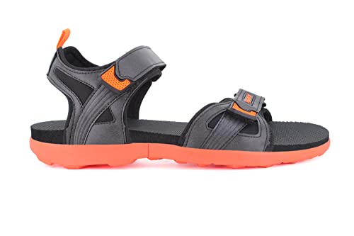 Image of Sparx Men's Sandal, Black Neon Orange, 6 UK
