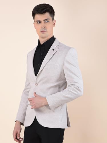 Image of Cantabil Blazer for Men | Premium Casual Blazer Slim Fit Notched Collar Terry Rayon Stretch Fabric Self Design Pattern (P MBZC00095)