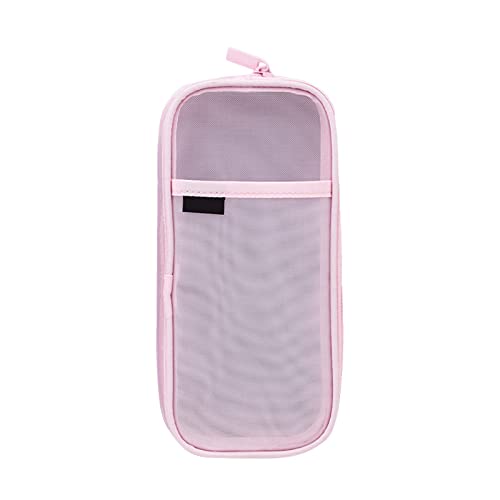 Joli Décor De Bureau Trousse à Crayons en Maille avec Fermeture éclair Pochette de Couleur de Maquillage Transparente Sac à cosmétiques Multi-usages école de Adolescente Filles Sac (A, One Size)