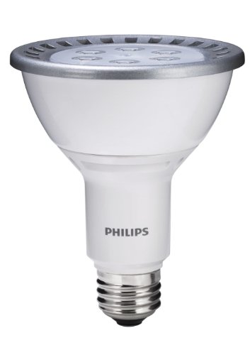 Philips 420315 13-Watt (75-Watt) PAR30L LED 3000K Indoor Flood Light Bulb, Dimmable