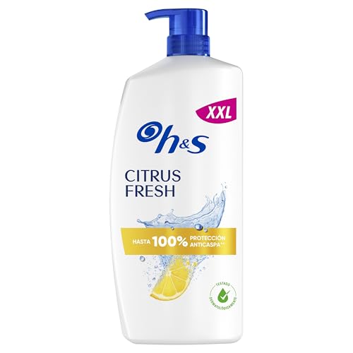 H&S Citrus Fresh Champú Anticaspa para Pelo Graso Aroma a Cítricos, 1L
