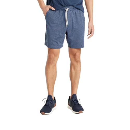 All in Motion Men's Soft Stretch Shorts 7" - (US, Alpha, Medium, Regular, Regular, Navy Blue)