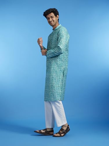 Image of DIWAS BY MANYAVAR Men's Cotton Blend Printed Kurta (1pc)