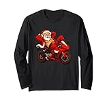 hot motorcycle race con questo fantastico costume da babbo natale maglia a manica