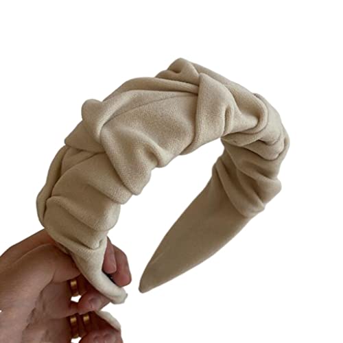 Accessoires pour cheveux pour femmes bandeau large plissé style turban
