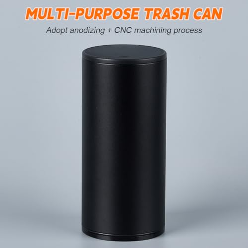 Image of HZEL Car Trash Can with Lid, Multipurpose Leakproof Vehicle Garbage Can for Seat Cup Holder, Small Auto Interior Rubbish Bin for Office Desk Home, Universal for SUVs, RVs, Trucks (Black)