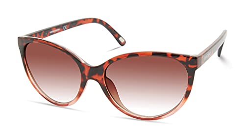Skechers Women's Sea6168 Cat Eye Sunglasses, Dark Havana, 55mm