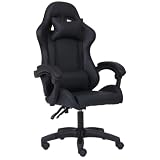 Millhouse Sport Desk Chair, Adjustable Office Gaming Racing Chair with Lumbar and Head Pillow, X3577 - Black-Blk