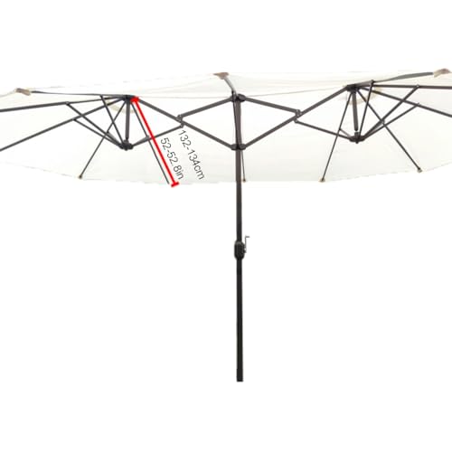 Toldo de Repuesto para Sombrilla 132-135 cm Gris Claro 4