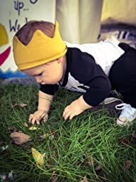 LDDCX Baby Birthday Party Crown Headband Hat, Knitted Hat Warm Beanie Cap.(LDZ28) (Yellow)