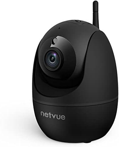 NETVUE Pan-Tilt Indoor Camera, 1080p HD Wi-Fi Smart Home Security Camera w/4X Optical Zoom, Motion Detection for Baby & Pet Camera, 2-Way Audio, Works w/Alexa & Google Home, Night Vision, 2.4G WiFi