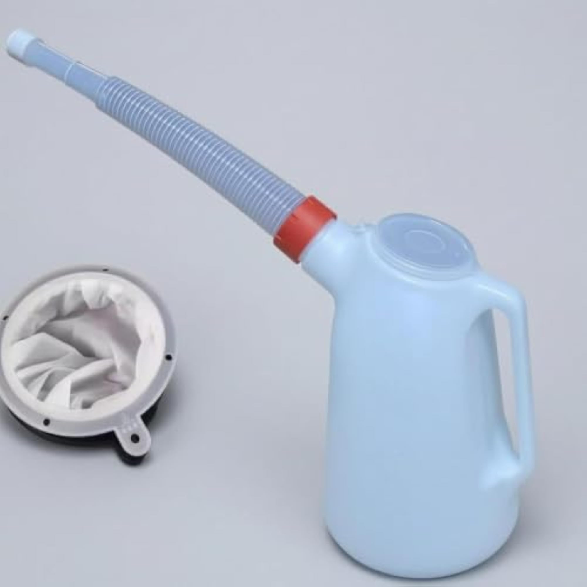Dustproof Cap Oil Dispensing Jug, 1.2L with Mesh Filter