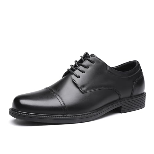 DECARSDZ Mens Classic Formal Oxford Lace-up Patent Leather Tuxedo Wedding Business Dress Shoes