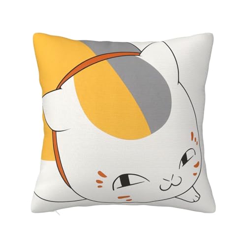 クッションカバー 夏目友人帳 にゃんこ先生 座布団カバー 北欧風 おしゃれ 抗菌・防臭 四季対応 ふわふわ 快適 隠しファスナー式 洗濯機可 吸水速乾 両面デザイン 各サイズ