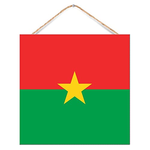 Décoration murale Burkina Faso, plaque positive en bois pour étagère