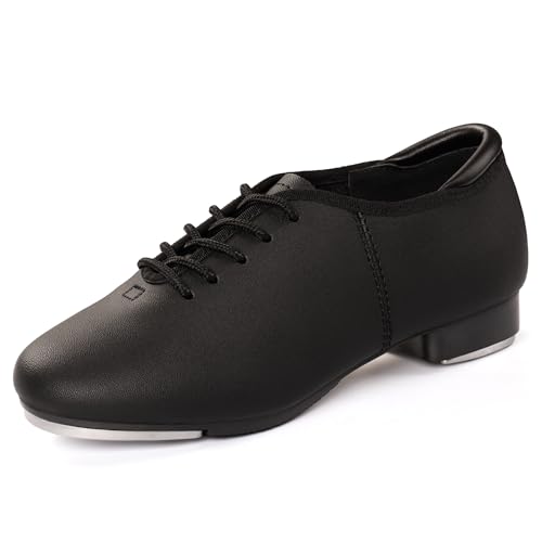Best Beginner Tap Shoes: Your Ultimate Guide 13 Linodes Unisex-Child Lace up Tap Shoe for Girls, Boys and Kids Tap Flat-Black-3M-Big Kid