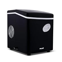 NewAir Counter Top Ice Maker Machine Black, Compact Automatic Ice Maker, Cubes Ready in 6 Minutes, 28 Pounds in 24 Hours - Perfect for Home/Kitchen/Office/Bar