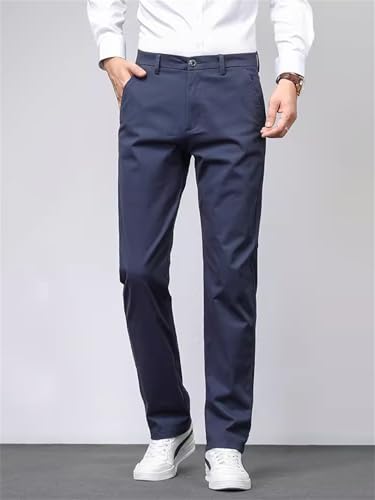 Men's Classic Stretch Dress Pants Slim Fit Skinny Suit Pants2