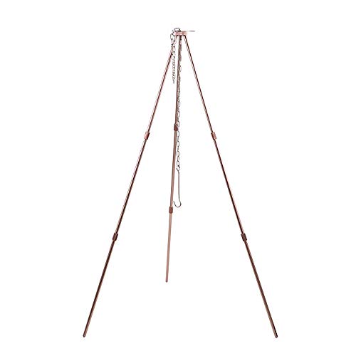 Ultraleichtes Aluminiumlegierung-BBQ-Stativ, tragbarer Abnehmbarer Holzkohlegrill mit Haken, höhenverstellbar | Tragendes