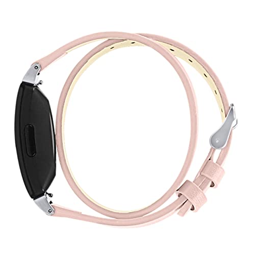 Housoutil Leather Watch Strap for Double Design Silver Clasp Adjustable for Adults Boys and Girls