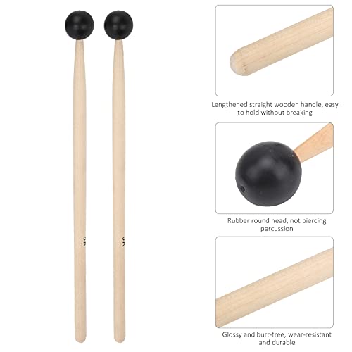 Baquetas para batería de madera maciza y mango antideslizante de goma, para músicos miniatura 4