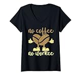 Photo Gallery donna amante del caffè caffeina lovers cappuccino design maglietta con collo a v Photo Gallery donna amante del caffè caffeina lovers cappuccino design maglietta con collo a v