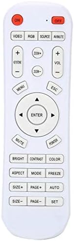 Socobeta Remote Control Universal Remote Controller Wireless Remote Control Replacement for Projector White